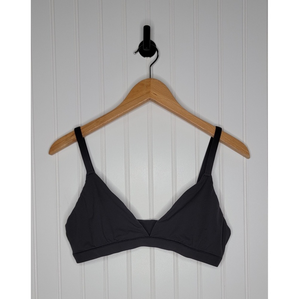 Skims Fits Everybody Triangle Bralette Women's Size Large Black - Picture 1 of 5